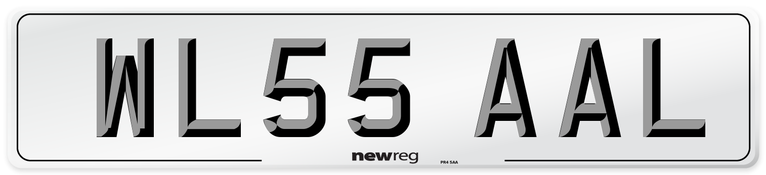 WL55 AAL Number Plate from New Reg